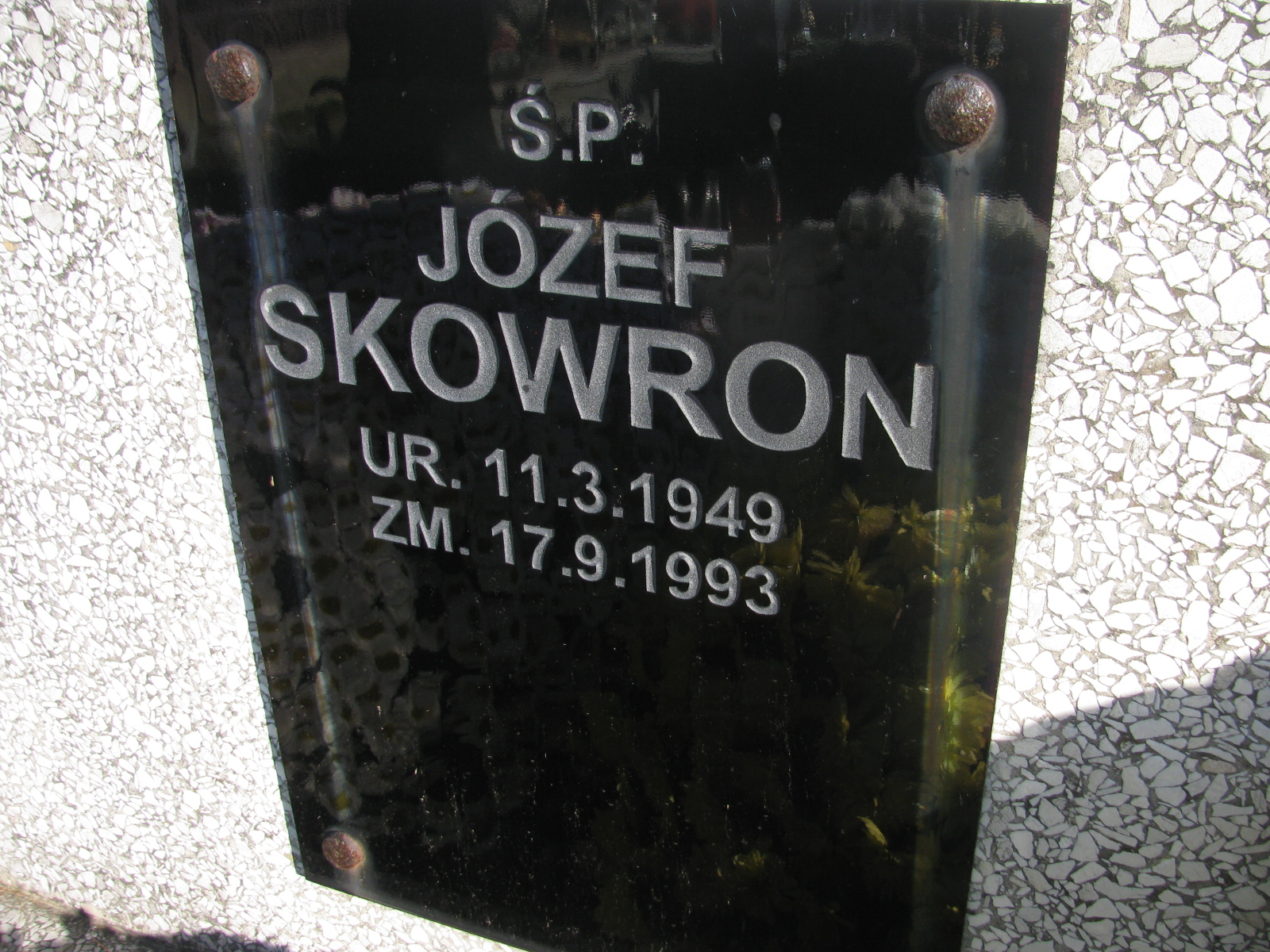 Józef Skowron 1949 Inwałd - Grobonet - Wyszukiwarka osób pochowanych