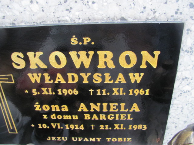 Aniela Skowron 1914 Inwałd - Grobonet - Wyszukiwarka osób pochowanych